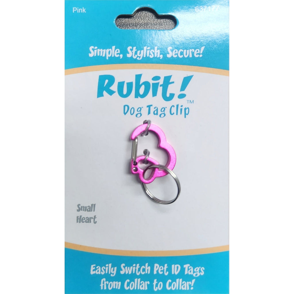 Rubit The Easy Dog Tag Heart Shaped Switch Clip, Silver, 0.85