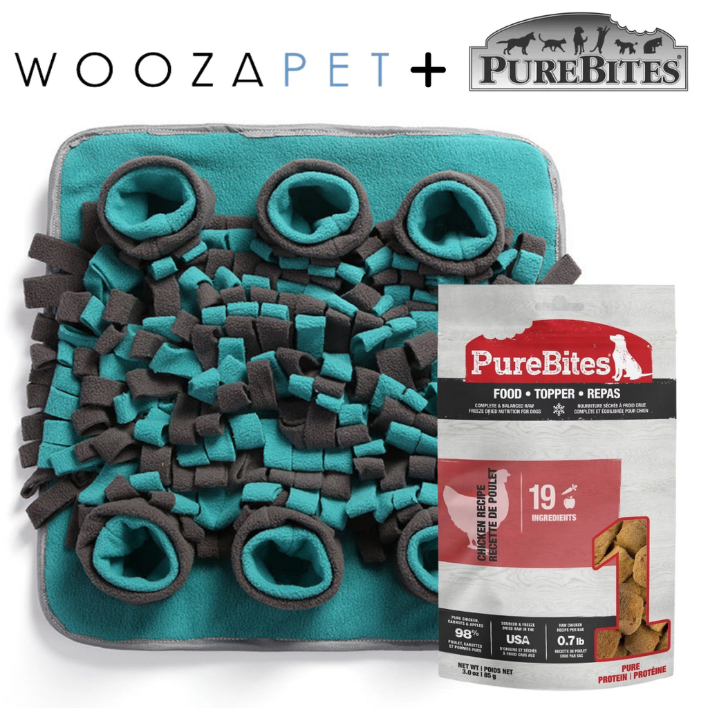 WOOZAPET Snuffle Mat and PureBites Food Topper Bundle