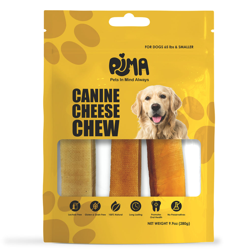 PIMA Canine Cheese Chew for Dogs 65 lbs or Smaller - 3 Chews Mixed Large - 9.9 oz.