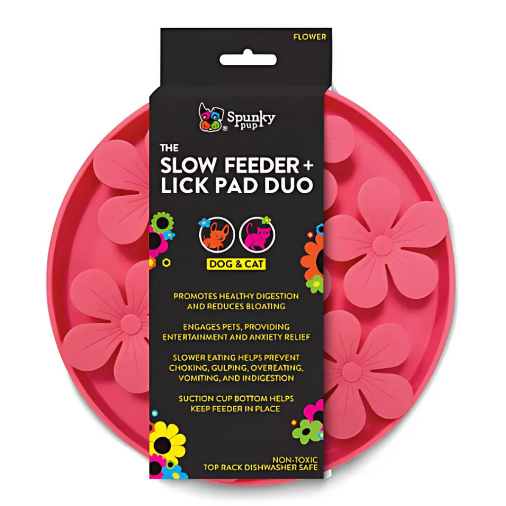 Spunky Pup Slow Feeder & Lick Pad Duo for Dogs and Cats