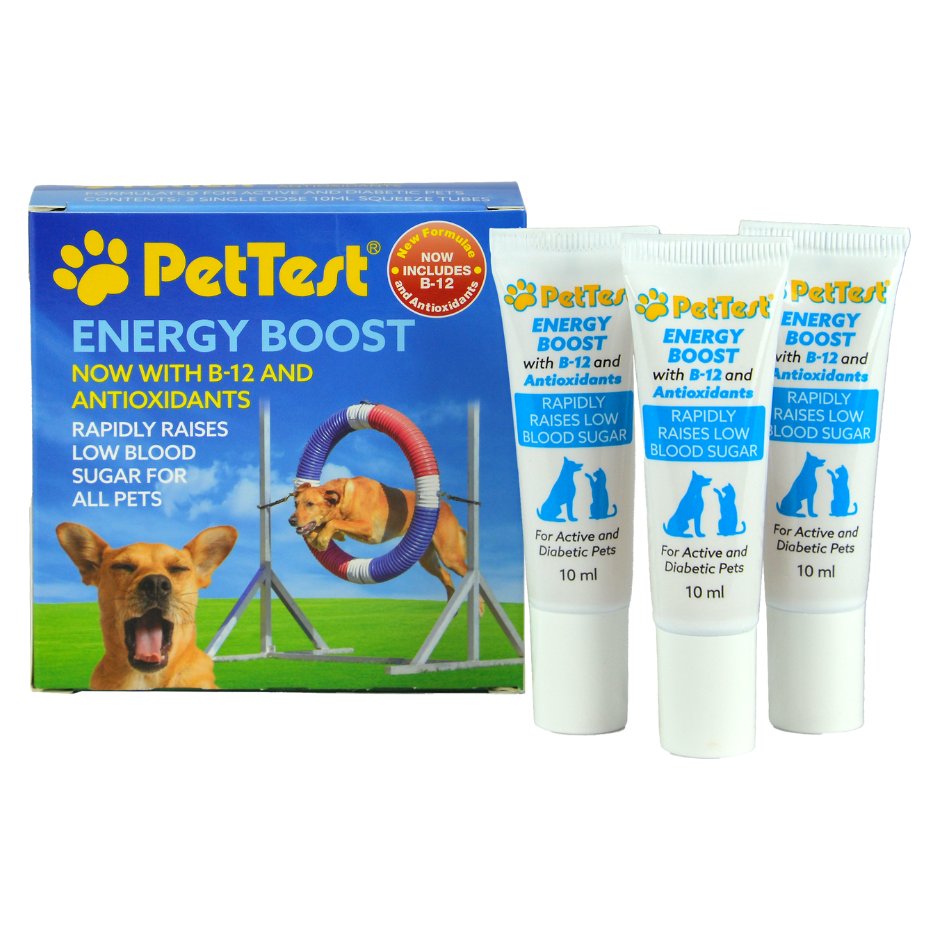 PetTest Energy Boost with B-12 and Antioxidants 3 x 10ml Tubes