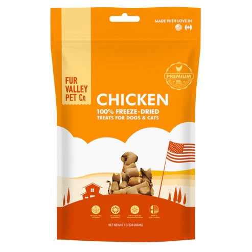 Fur Valley Pet Co. Freeze-Dried Chicken Treats for Cats and Dogs