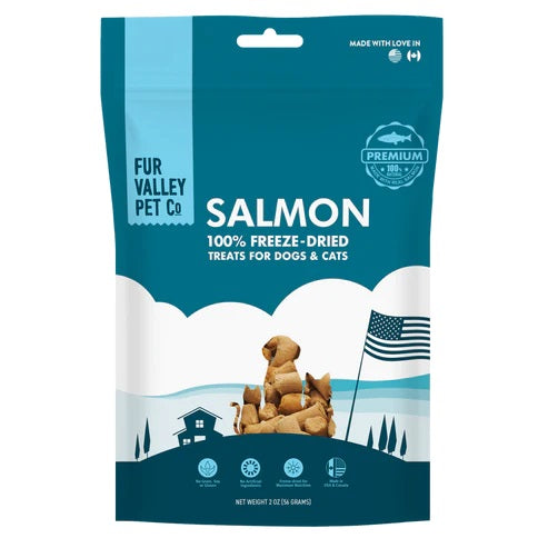 Fur Valley Pet Co. Freeze-Dried Salmon Treats for Cats and Dogs
