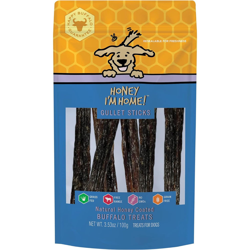 Honey I'm Home Gullet Sticks Buffalo Dog Treats 3.53 oz