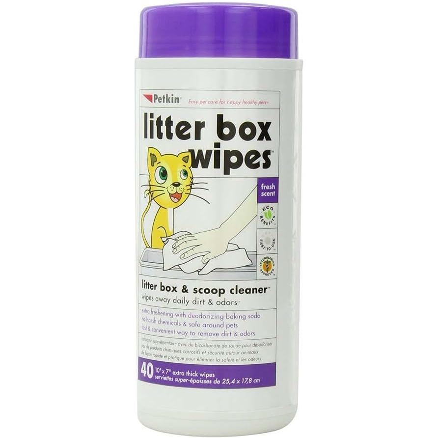 Petkin Litter Box Wipes 40 count