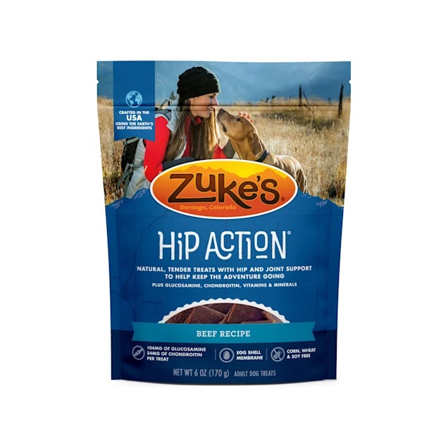Zuke's Hip Action Hip & Joint Natural Dog Treats Beef Recipe 6 oz. Bag