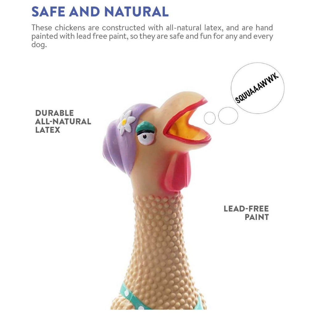 soft chicken dog toy