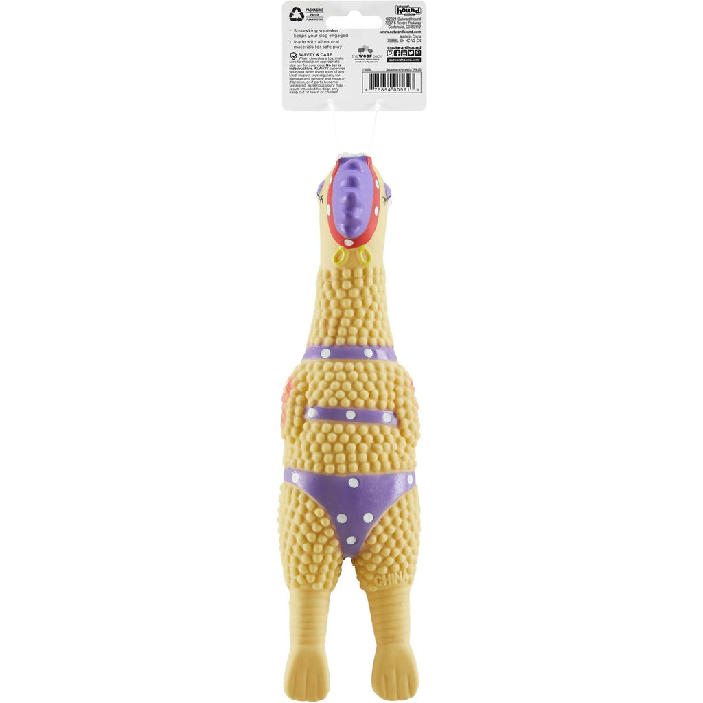 Large rubber outlet chicken dog toy