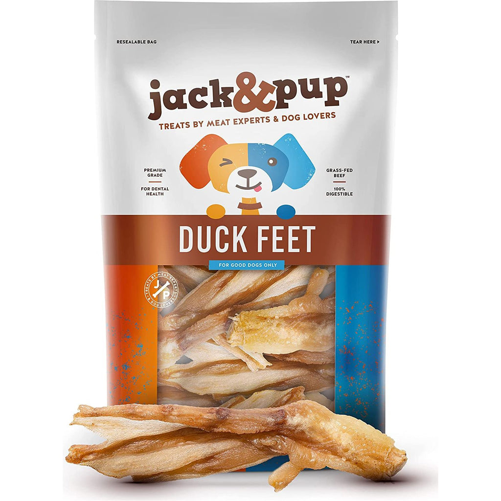 Jack & Pup Premium Duck Feet Dog Chew 5 Pack Dog Treats