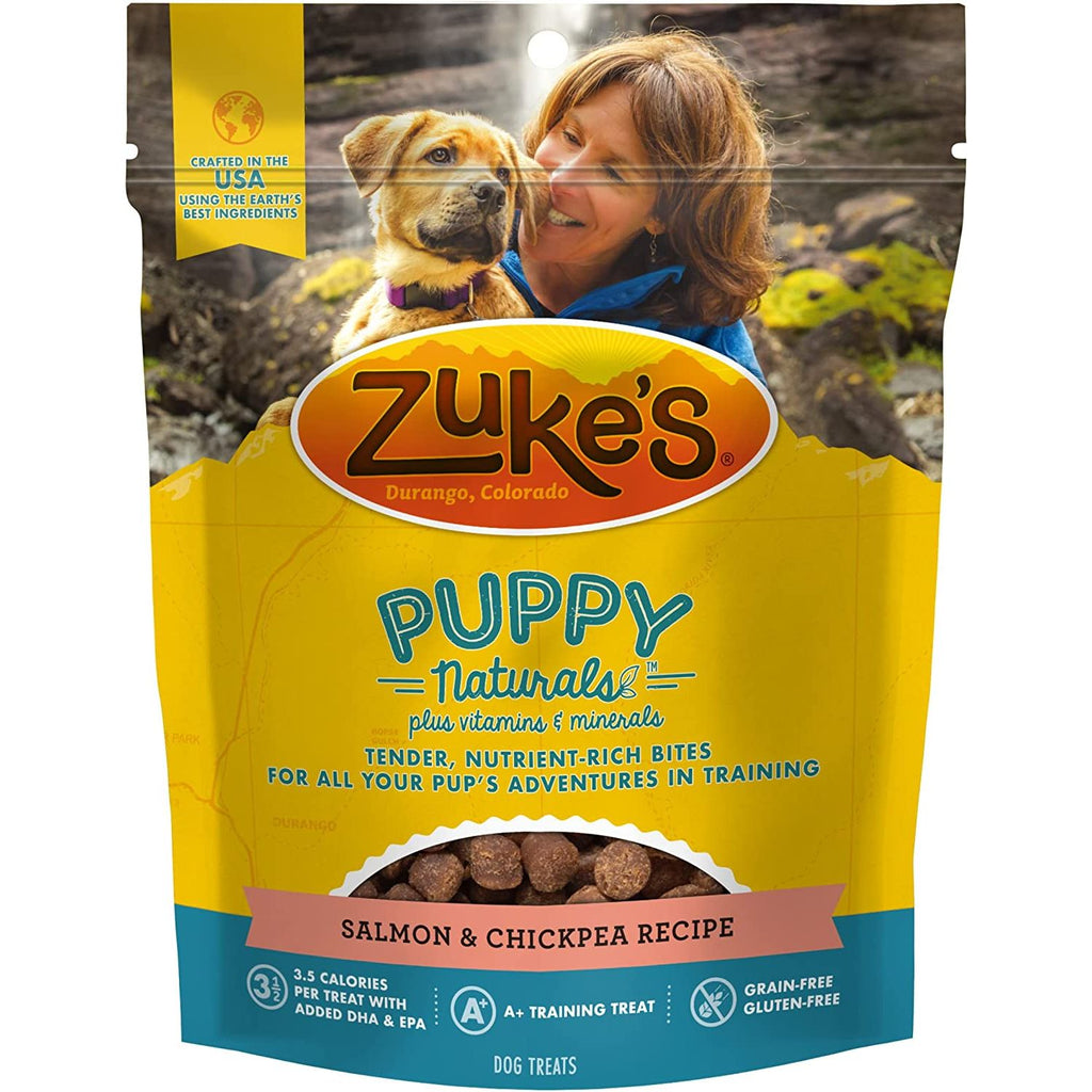 Zuke's Puppy Naturals Dog Training Treats Salmon & Chickpea Recipe 5 oz.