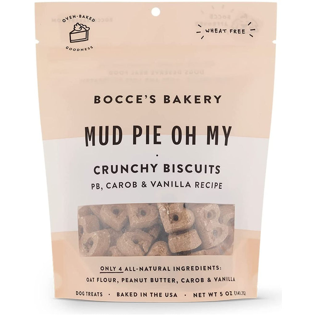 Bocce's Bakery Mud Pie Oh My All-Natural Crunchy Biscuits Dog Treats 5 oz