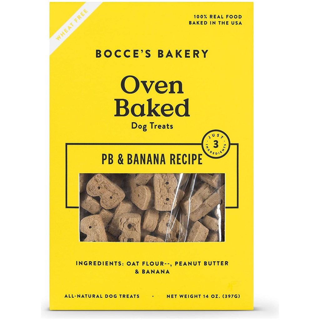 Bocce's Bakery Oven Baked PB & Banana All-Natural Dog Treats 14 oz